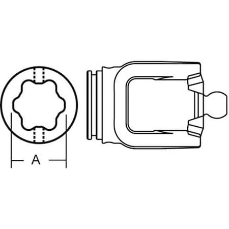 Aftermarket New Square Baler Inboard Yoke Fits FordNew Holland 2000 27960